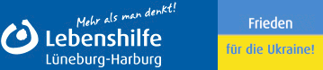 Logo der Lebenshilfe Lüneburg-Harburg – Frieden für die Ukraine!